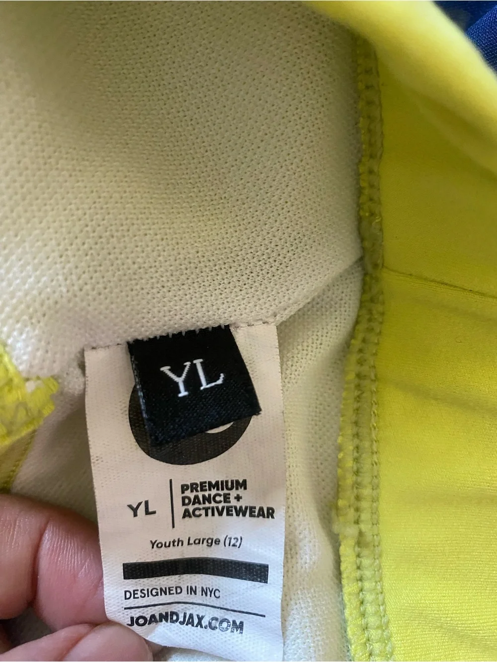 Jo+Jax Yellow & Blue Ruffle Top YL Large